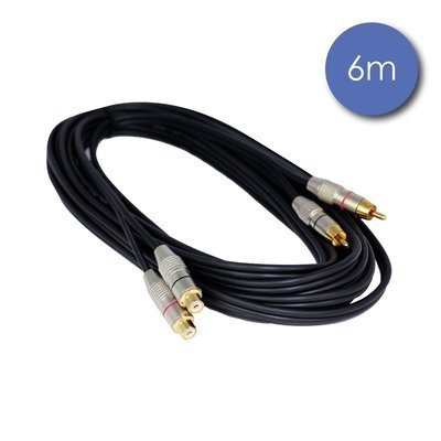 Câble 6m - RCA Mâle - RCA Femelle Câble 6m - RCA Mâle - RCA Femelle