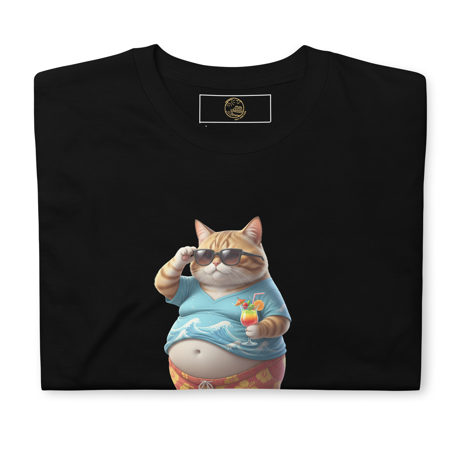 Chubby Cat on Vacay Short-Sleeve Unisex T-Shirt