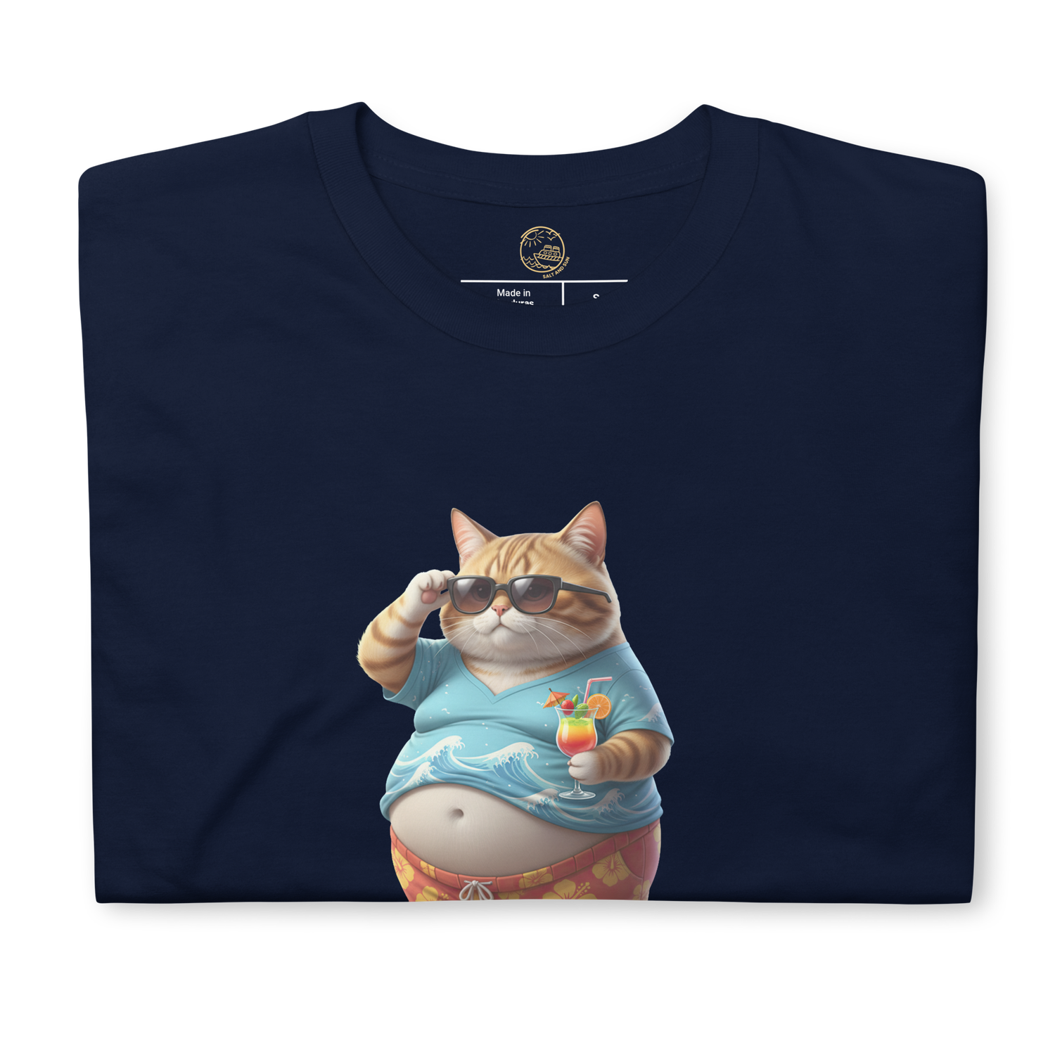 Chubby Cat on Vacay Short-Sleeve Unisex T-Shirt