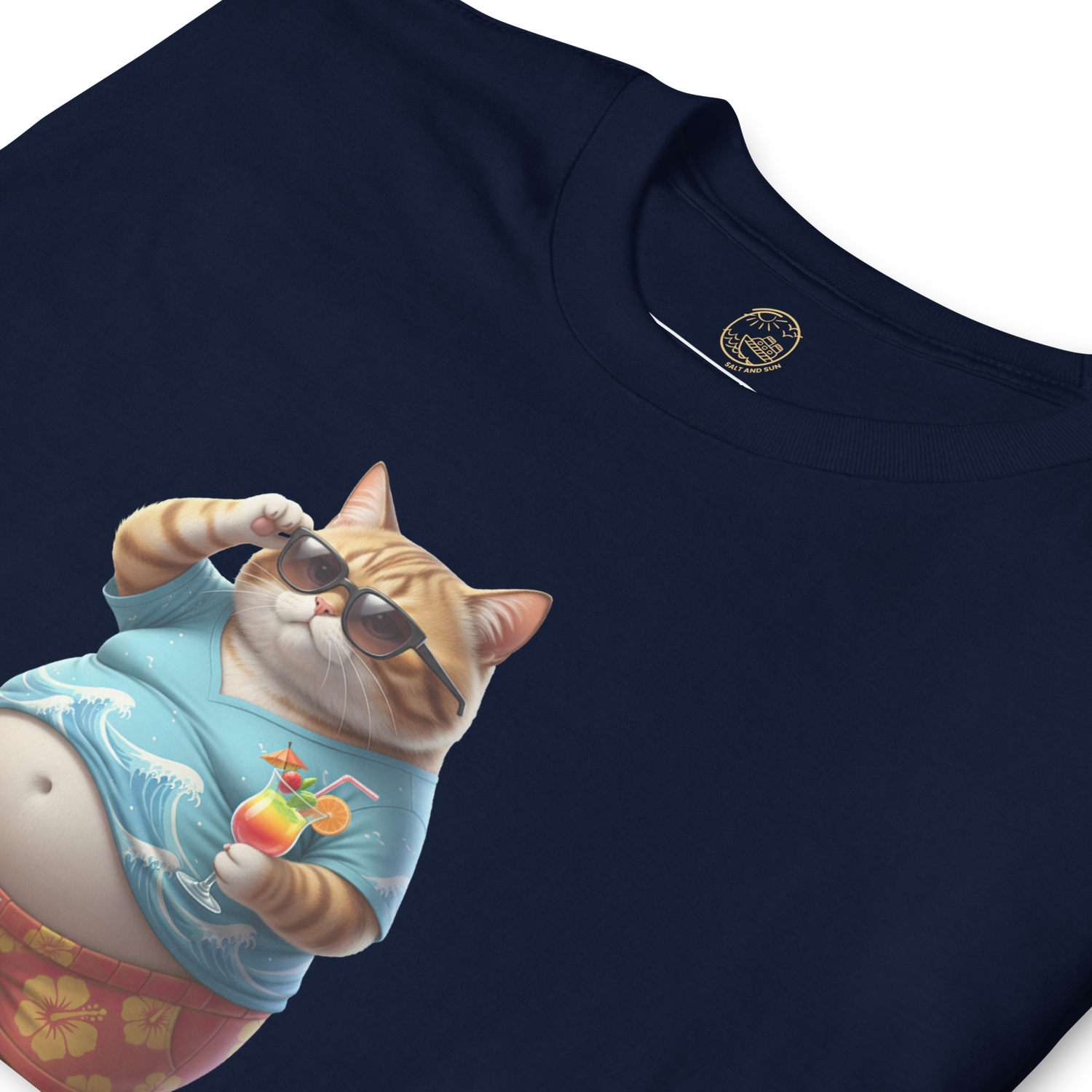 Chubby Cat on Vacay Short-Sleeve Unisex T-Shirt