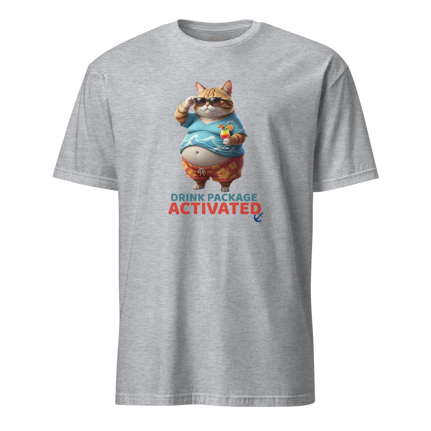 Chubby Cat on Vacay Short-Sleeve Unisex T-Shirt