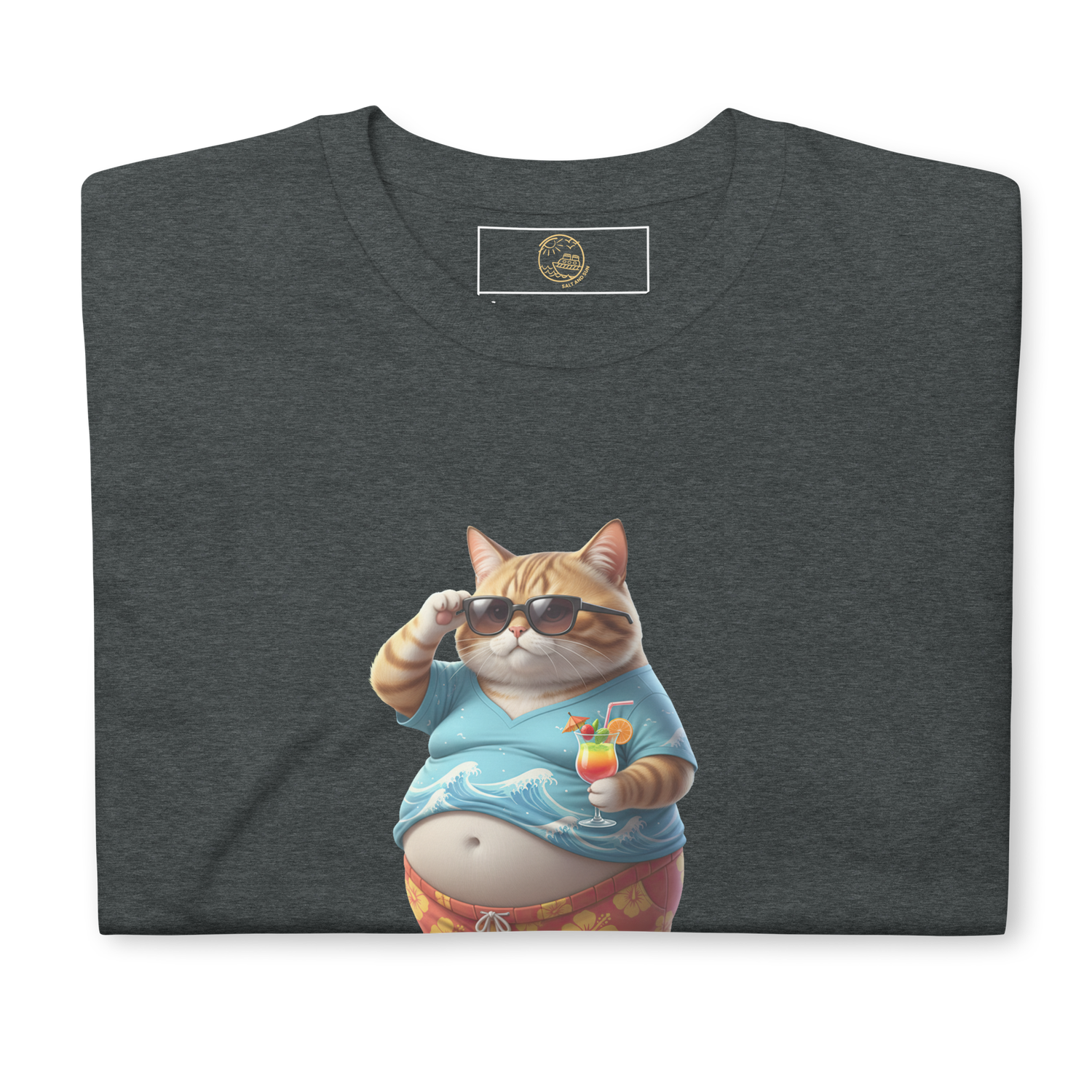 Chubby Cat on Vacay Short-Sleeve Unisex T-Shirt