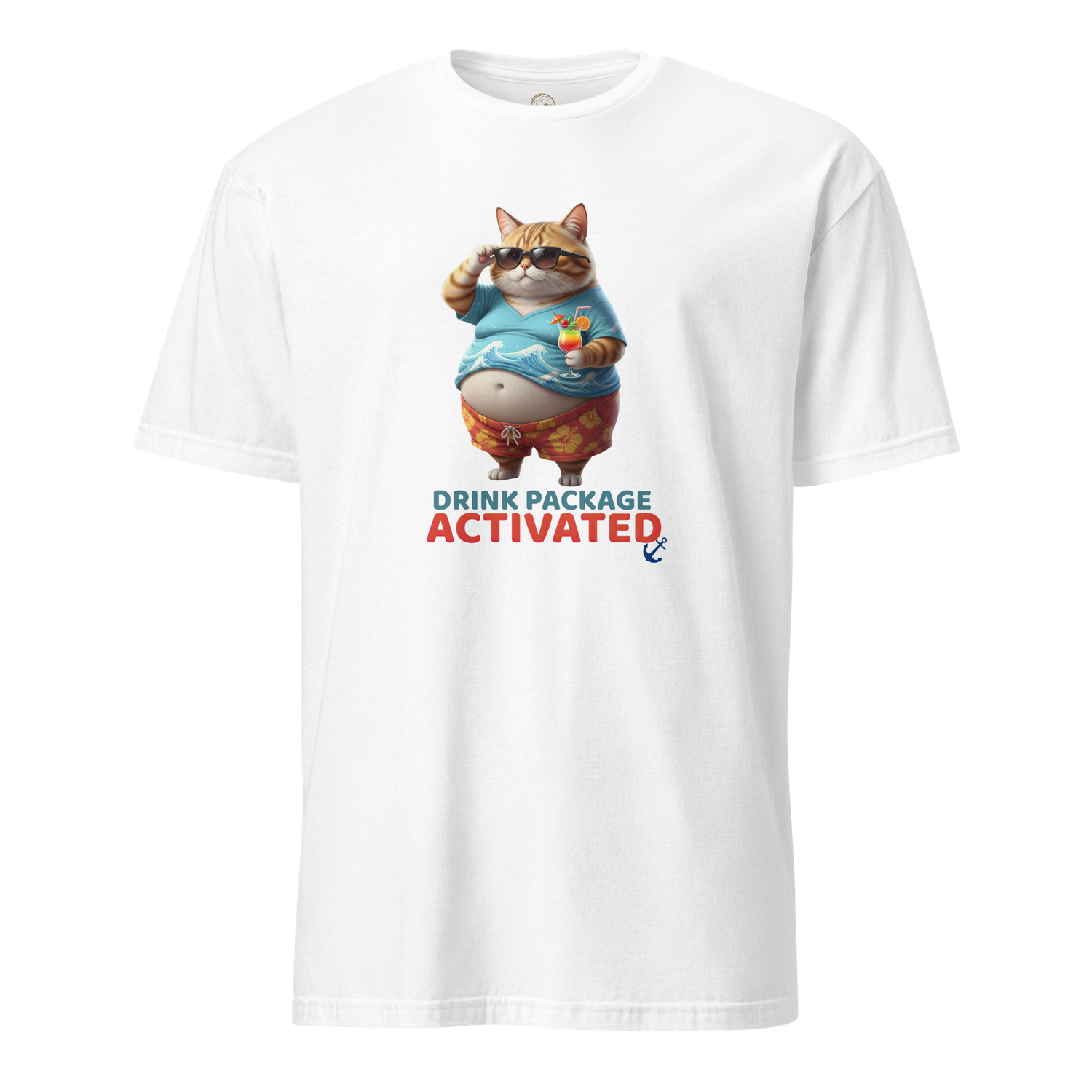 Chubby Cat on Vacay Short-Sleeve Unisex T-Shirt