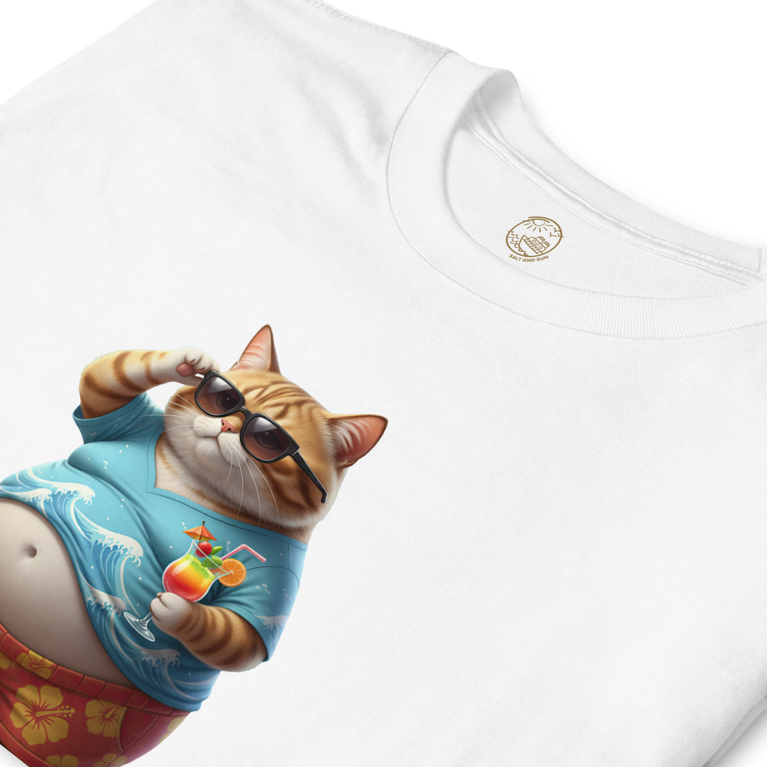 Chubby Cat on Vacay Short-Sleeve Unisex T-Shirt