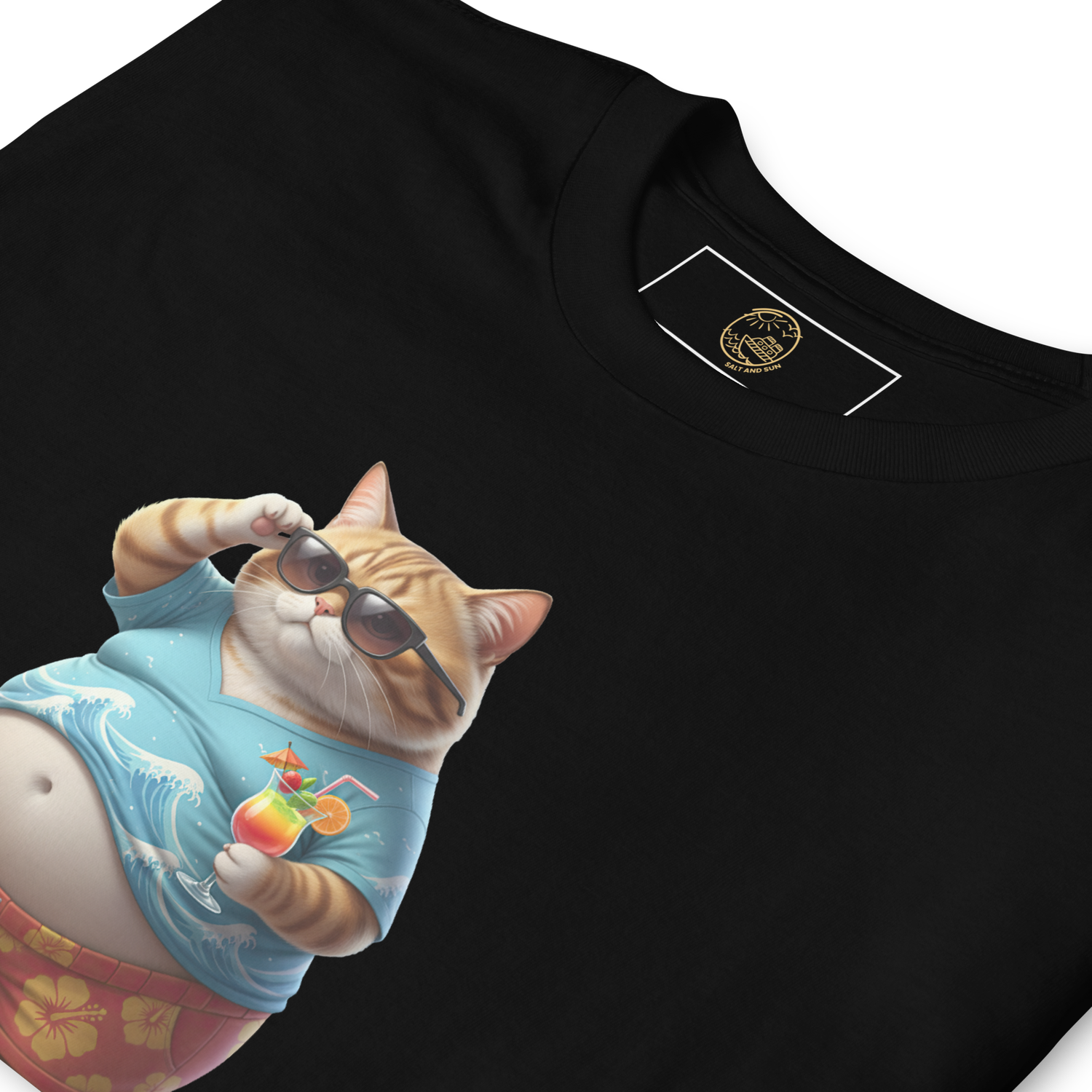 Chubby Cat on Vacay Short-Sleeve Unisex T-Shirt