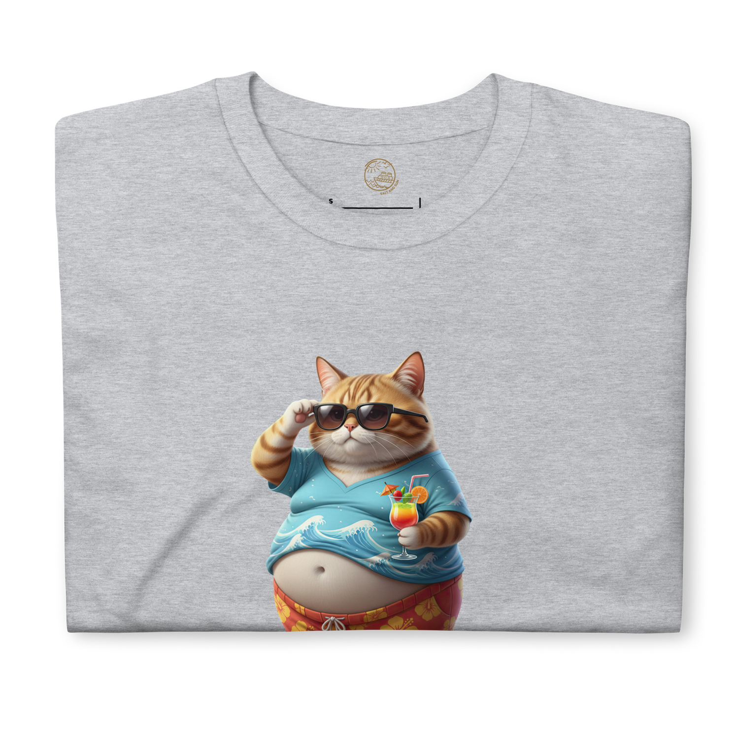 Chubby Cat on Vacay Short-Sleeve Unisex T-Shirt