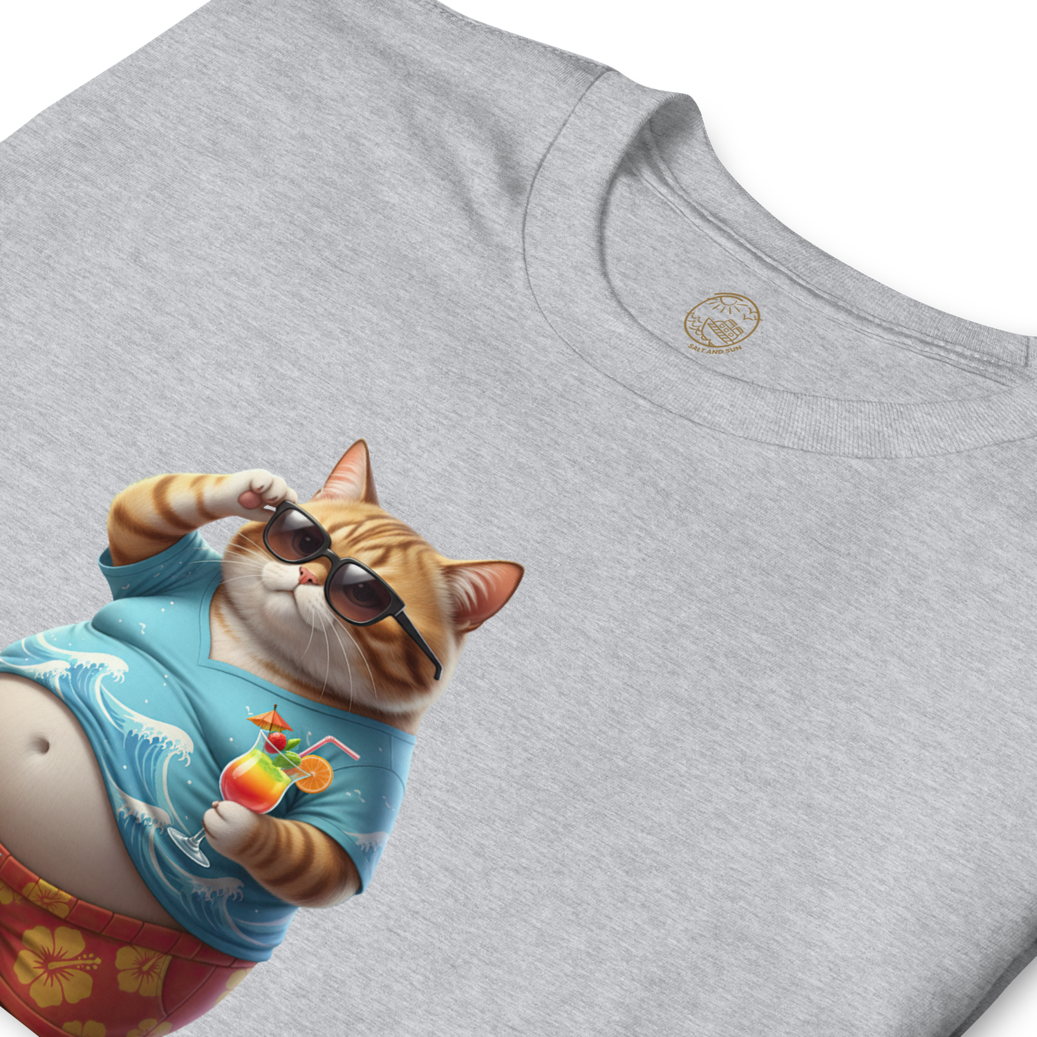 Chubby Cat on Vacay Short-Sleeve Unisex T-Shirt