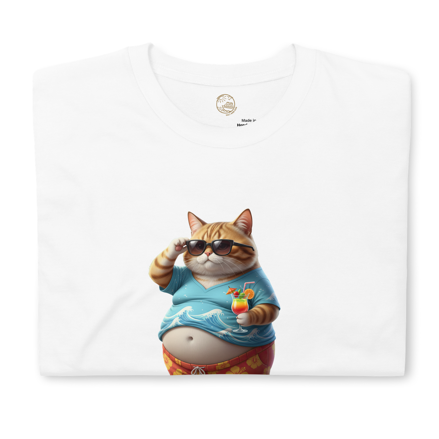 Chubby Cat on Vacay Short-Sleeve Unisex T-Shirt