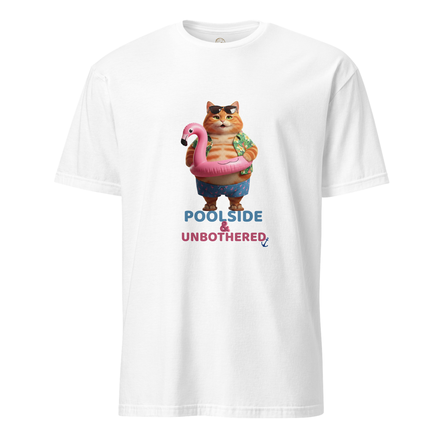 Poolside Chubby Cat Short-Sleeve Unisex T-Shirt