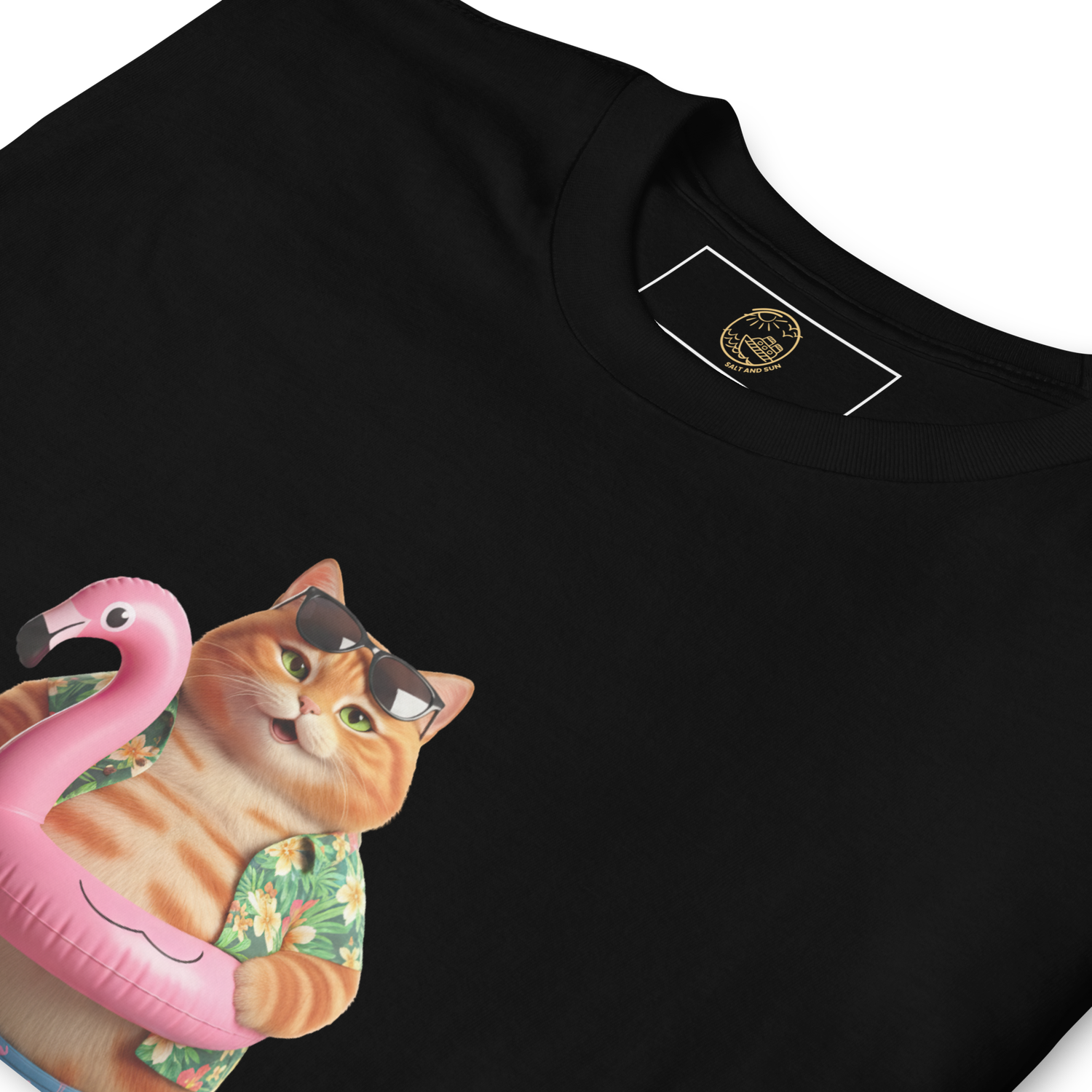 Poolside Chubby Cat Short-Sleeve Unisex T-Shirt