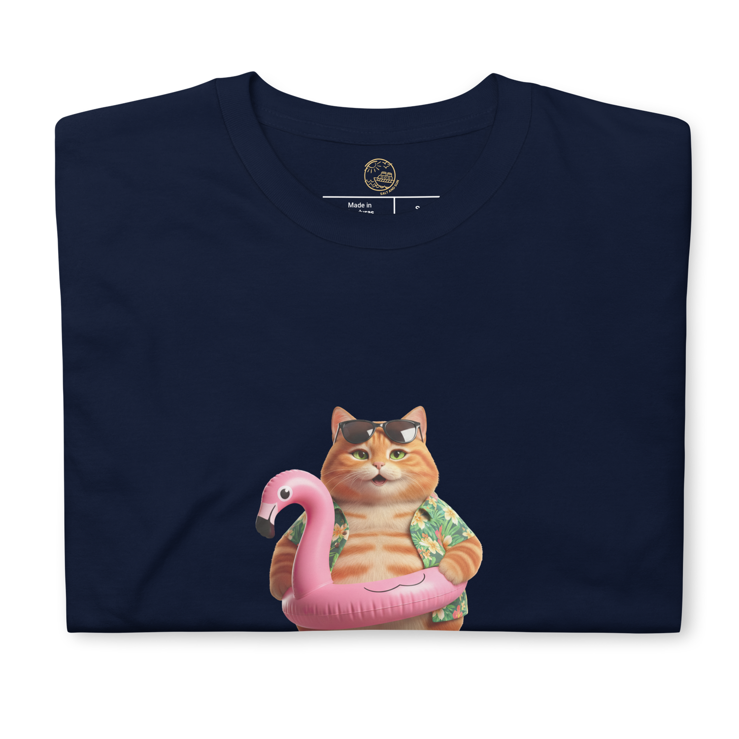 Poolside Chubby Cat Short-Sleeve Unisex T-Shirt