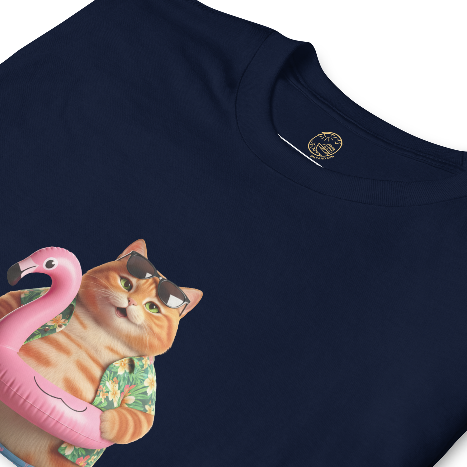 Poolside Chubby Cat Short-Sleeve Unisex T-Shirt