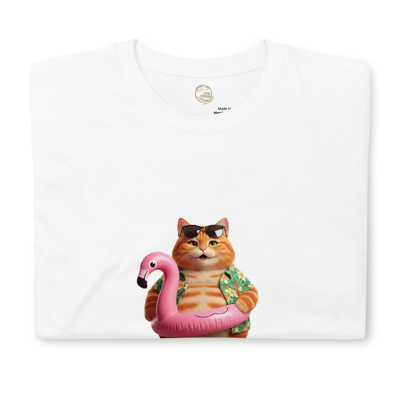 Poolside Chubby Cat Short-Sleeve Unisex T-Shirt