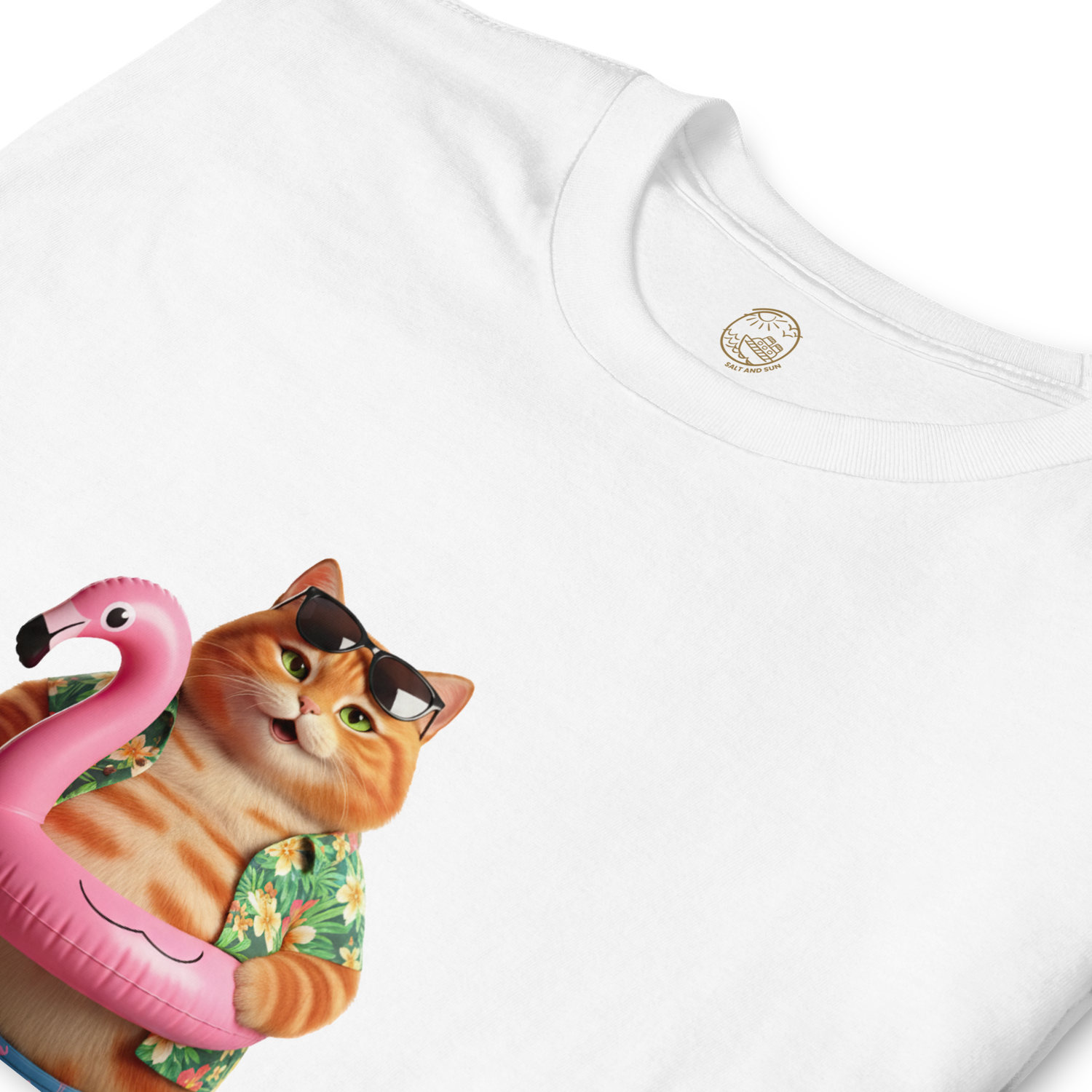 Poolside Chubby Cat Short-Sleeve Unisex T-Shirt
