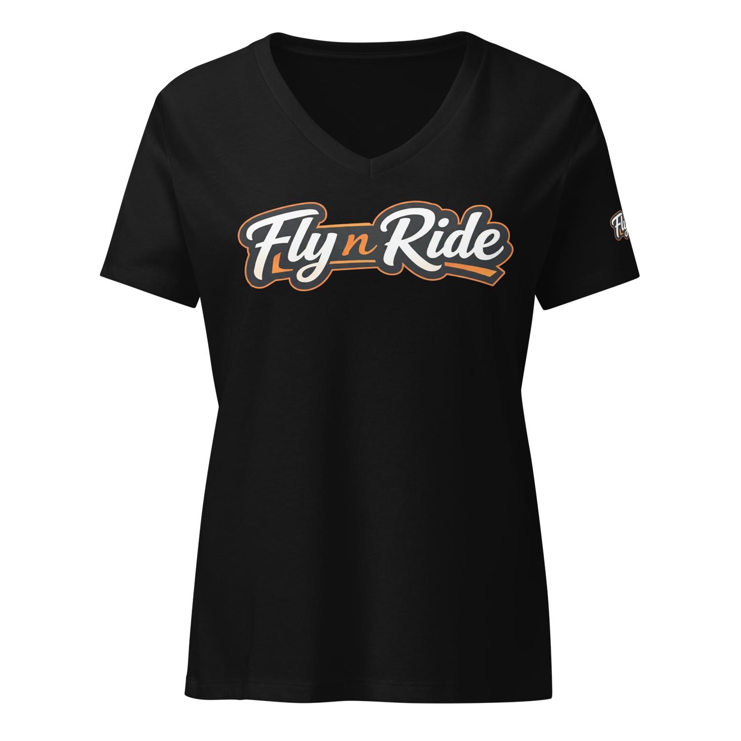 Fly N Ride ADVENTURE BIKE Women’s relaxed v-neck t-shirt