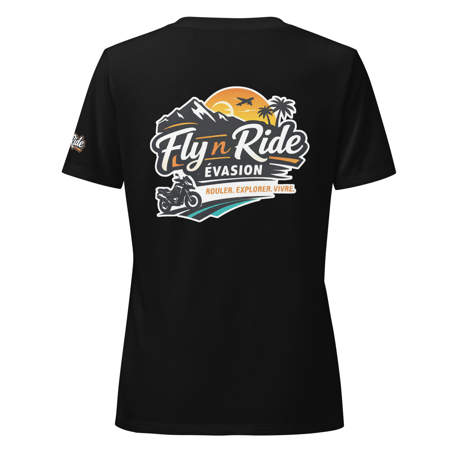 Fly N Ride ADVENTURE BIKE Women’s relaxed v-neck t-shirt