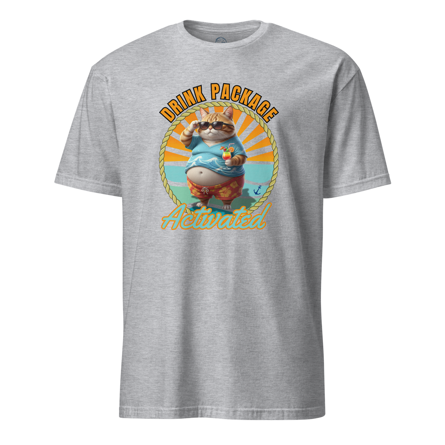 Tropical Tabby "Drink Package Activated" Unisex T-Shirt