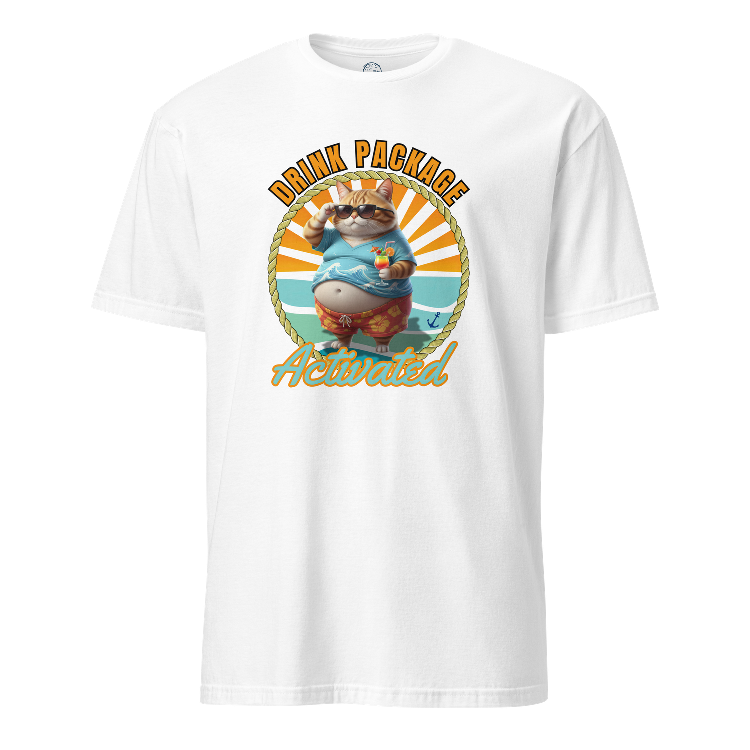 Tropical Tabby "Drink Package Activated" Unisex T-Shirt