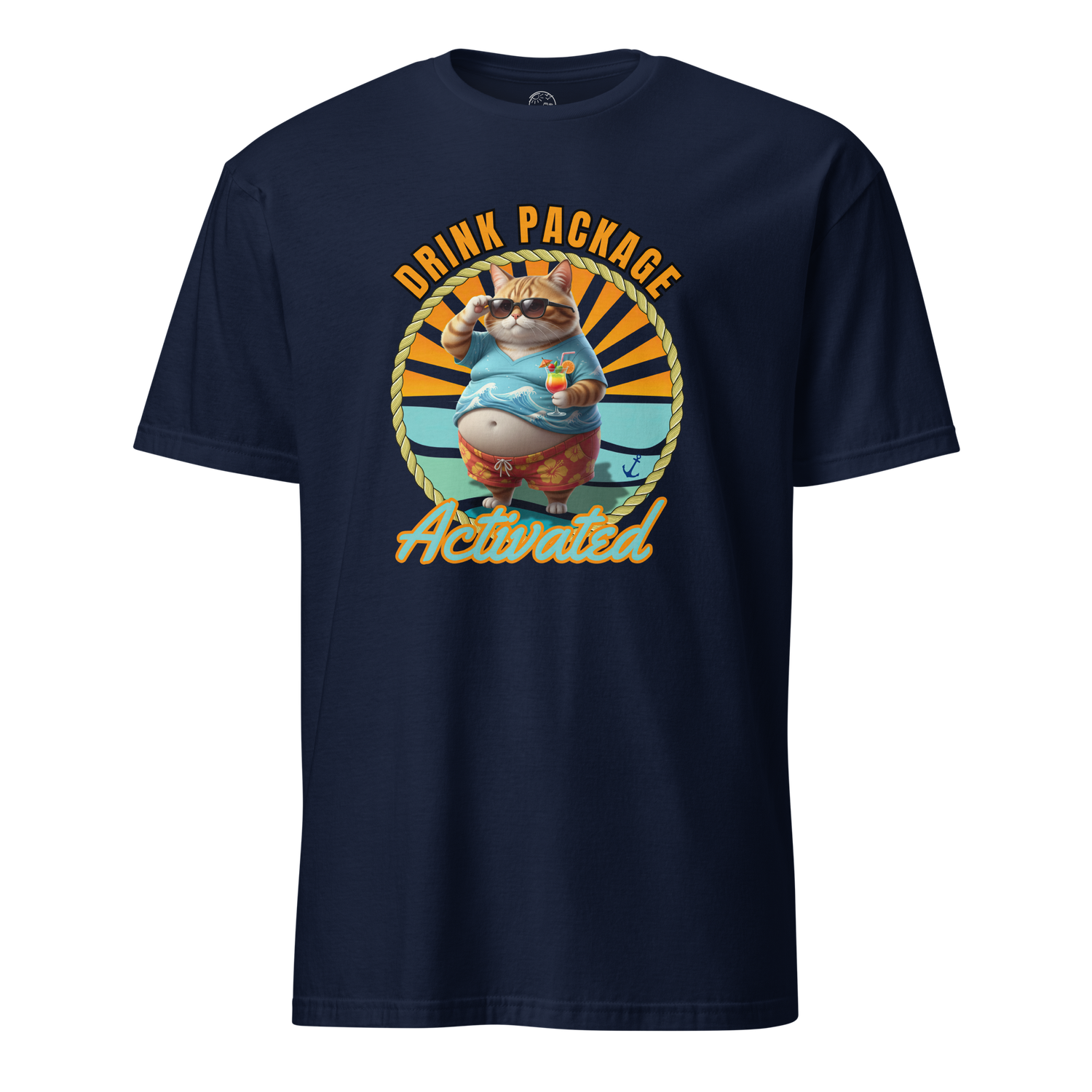 Tropical Tabby "Drink Package Activated" Unisex T-Shirt