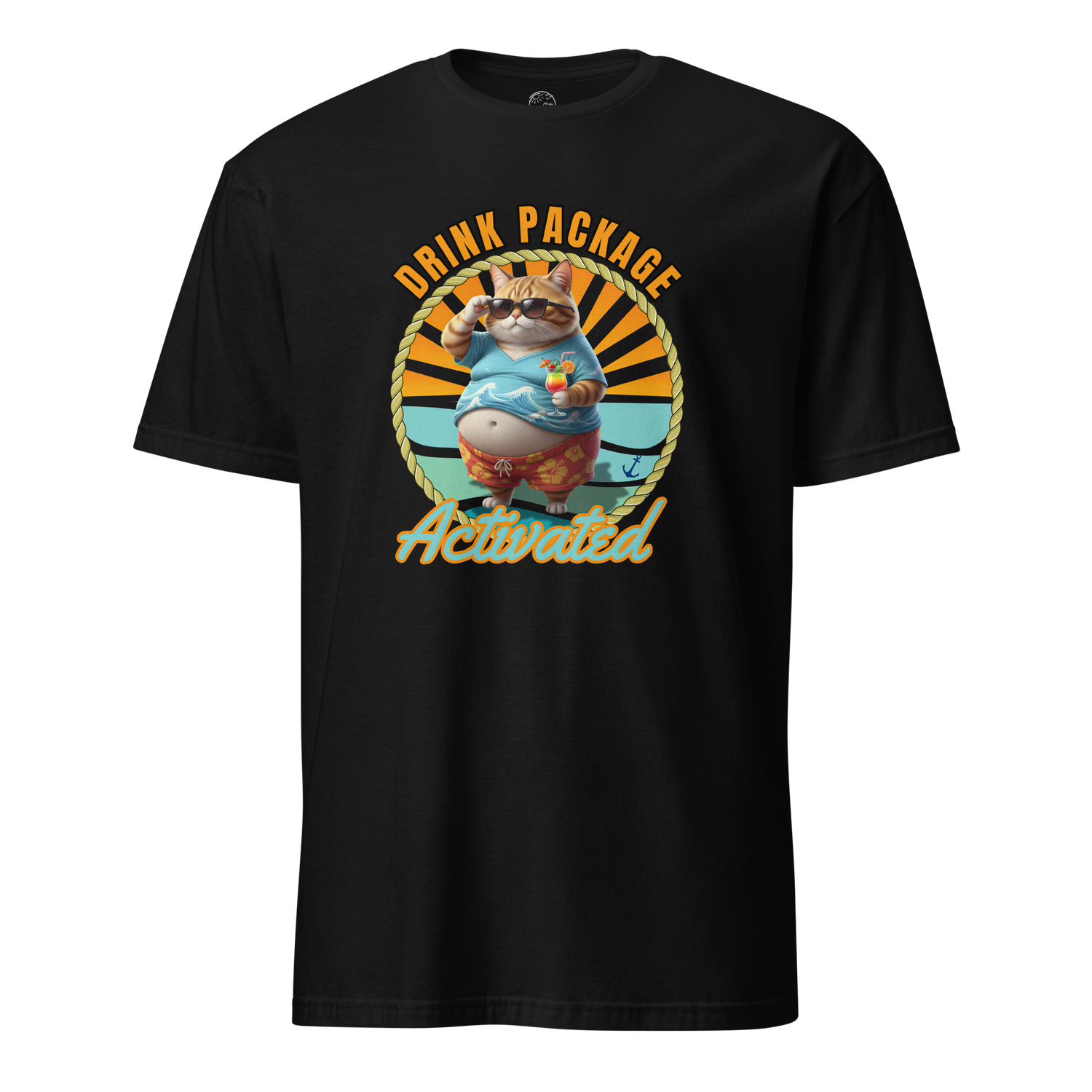 Tropical Tabby "Drink Package Activated" Unisex T-Shirt
