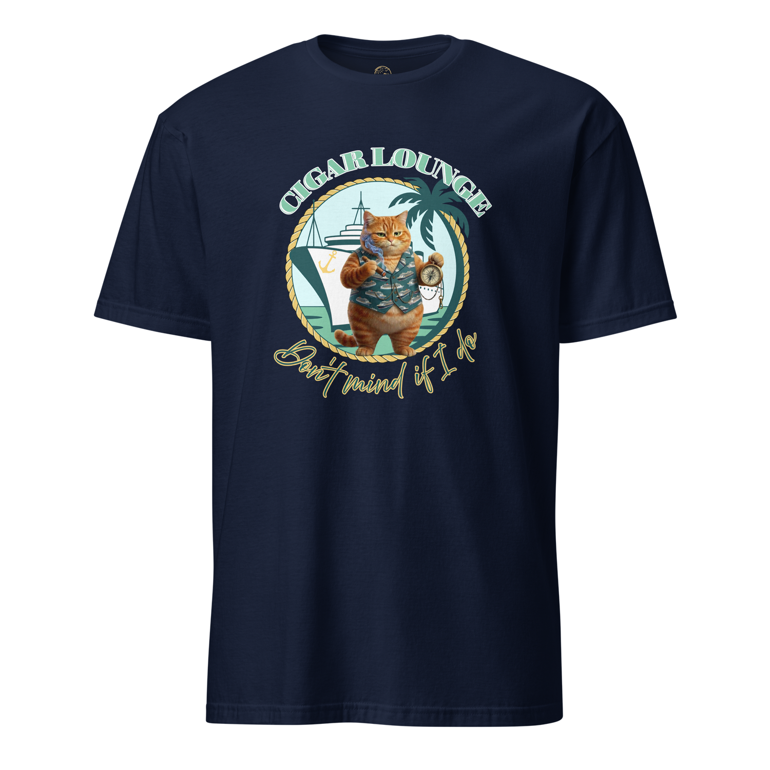 Tropical Tabby "Cigar Lounge" Short-Sleeve Unisex T-Shirt