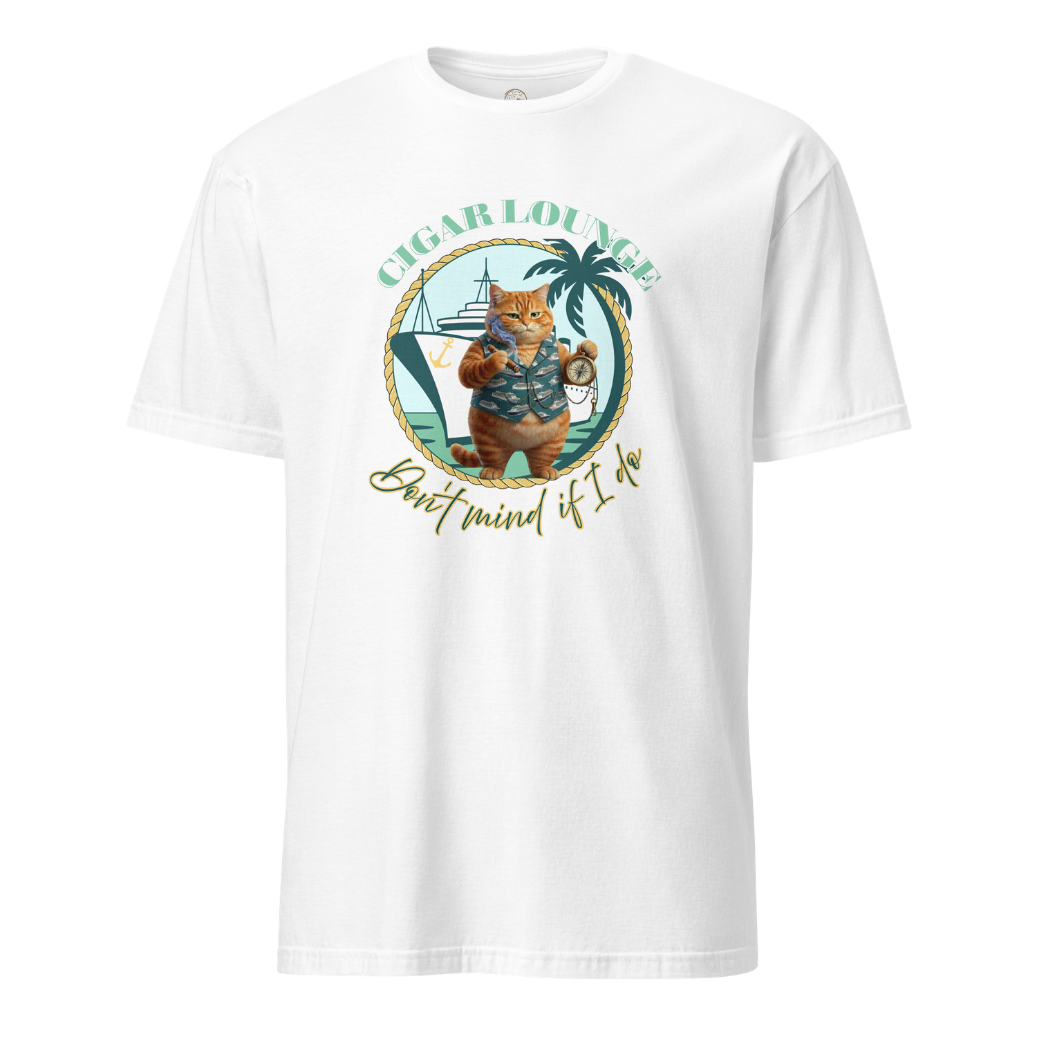 Tropical Tabby "Cigar Lounge" Short-Sleeve Unisex T-Shirt