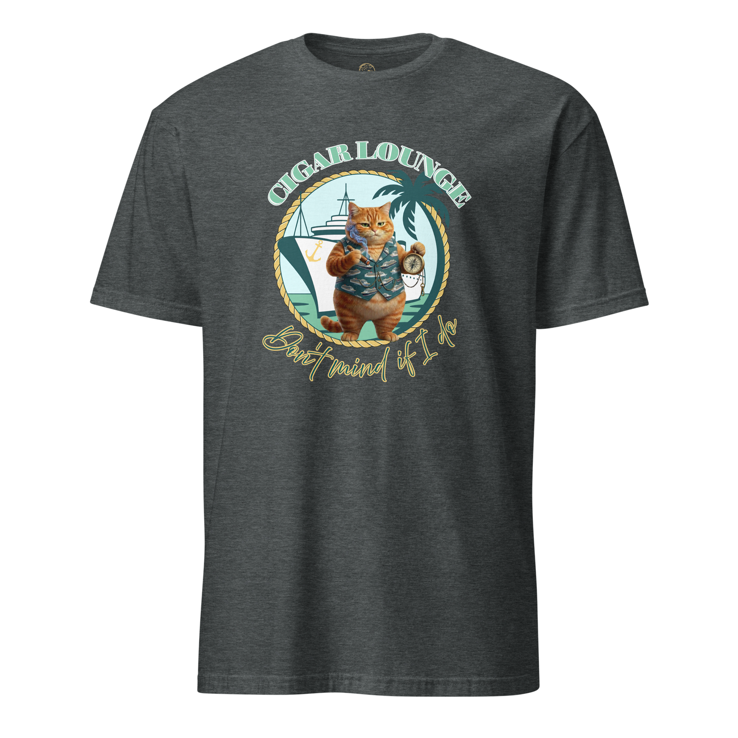 Tropical Tabby "Cigar Lounge" Short-Sleeve Unisex T-Shirt