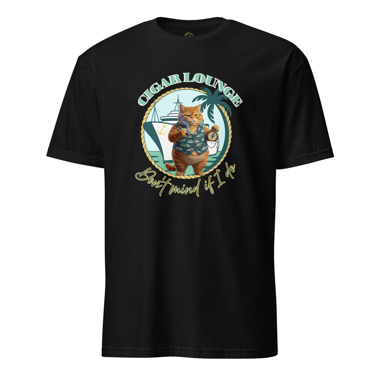 Tropical Tabby "Cigar Lounge" Short-Sleeve Unisex T-Shirt