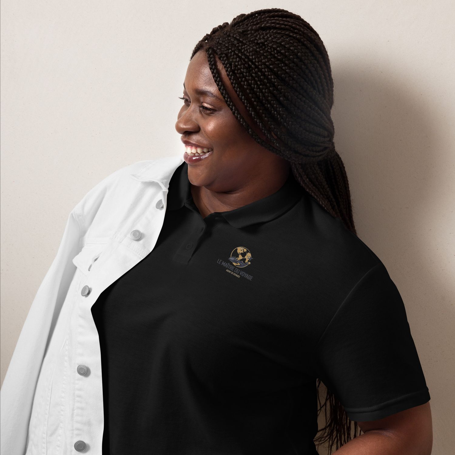 Women’s pique polo shirt "Le Maitre du Voyage"