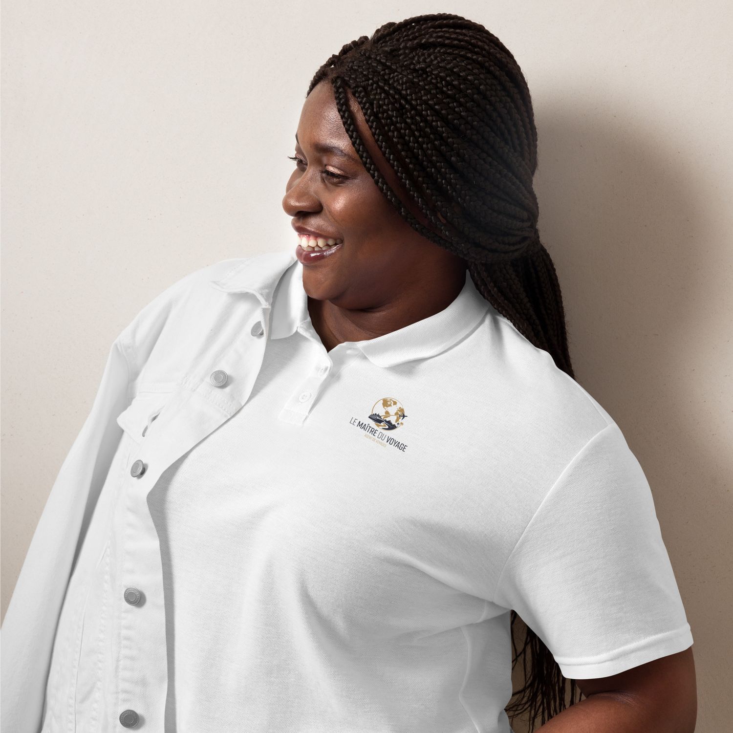 Women’s pique polo shirt "Le Maitre du Voyage"