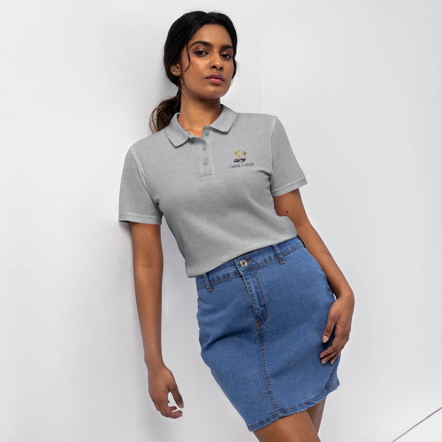 Women’s pique polo shirt "Le Maitre du Voyage"