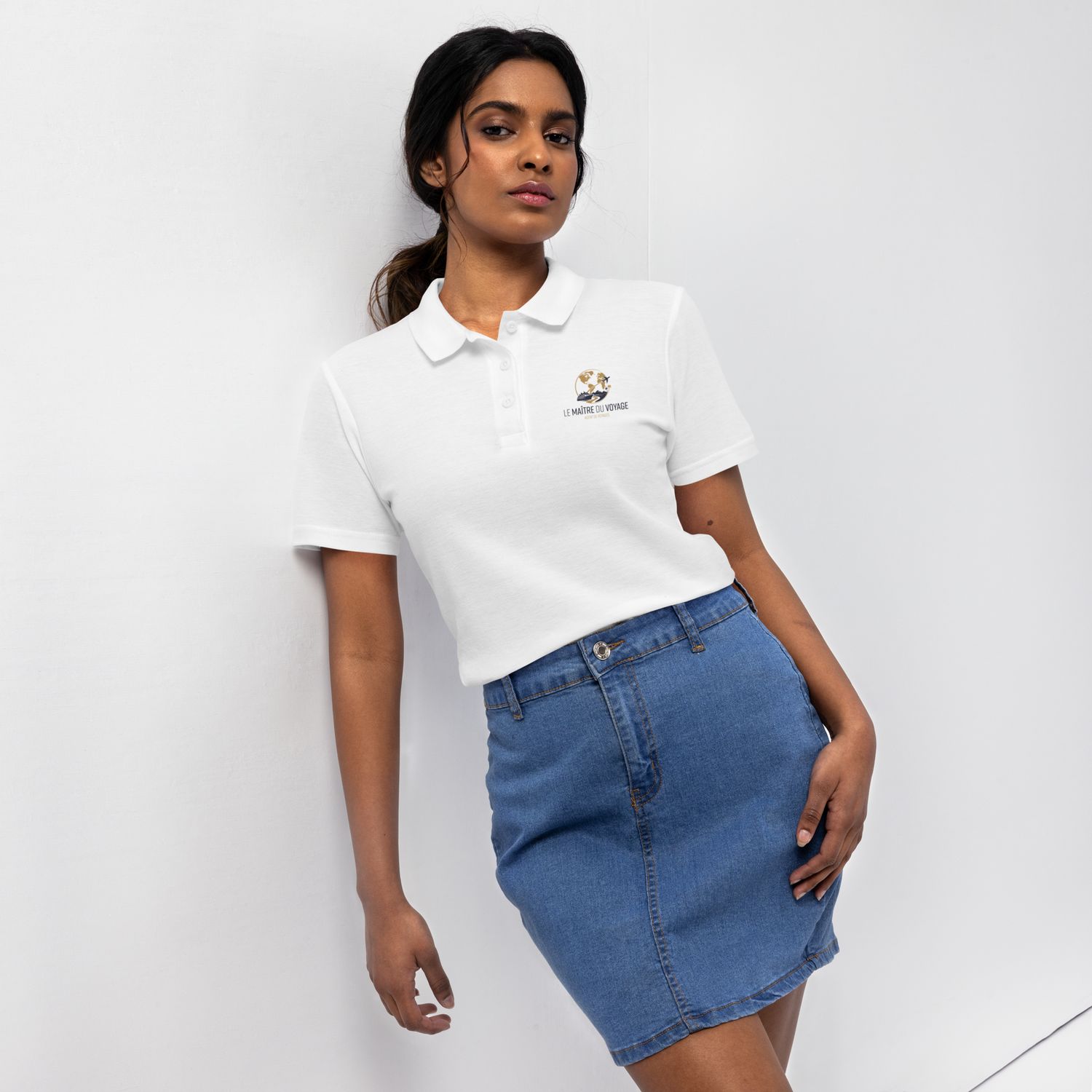 Women’s pique polo shirt "Le Maitre du Voyage"