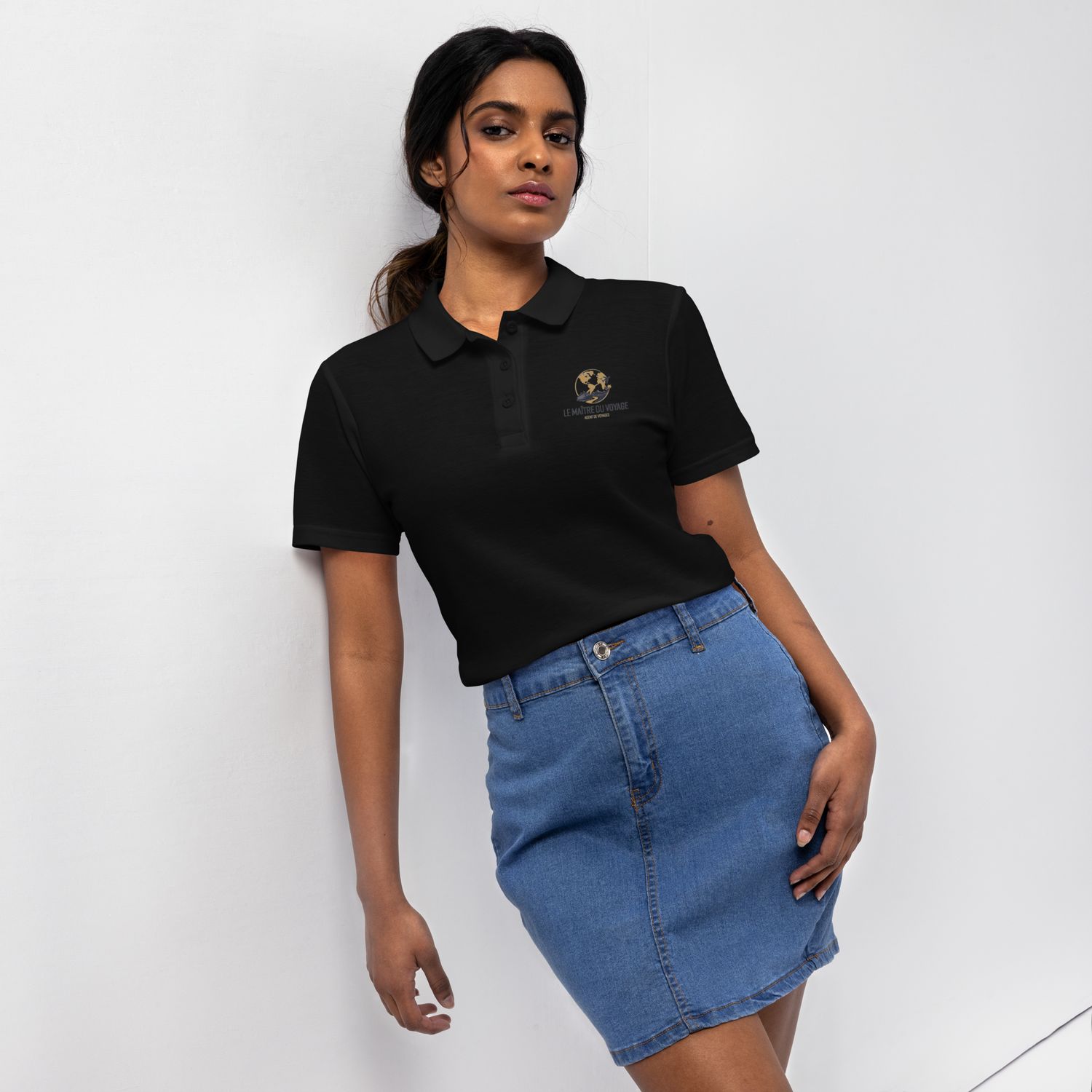 Polo en piqué pour femme « Le Maître du Voyage »
