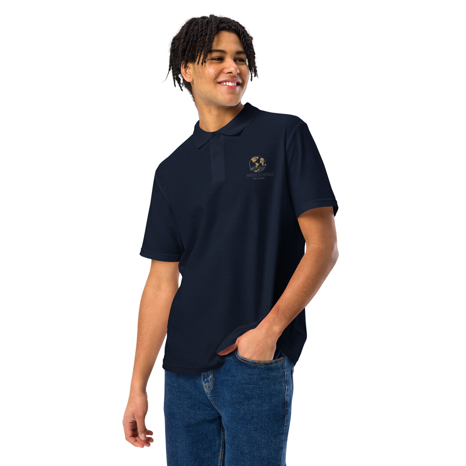 Men's pique polo shirt *Le Maitre du Voyage*