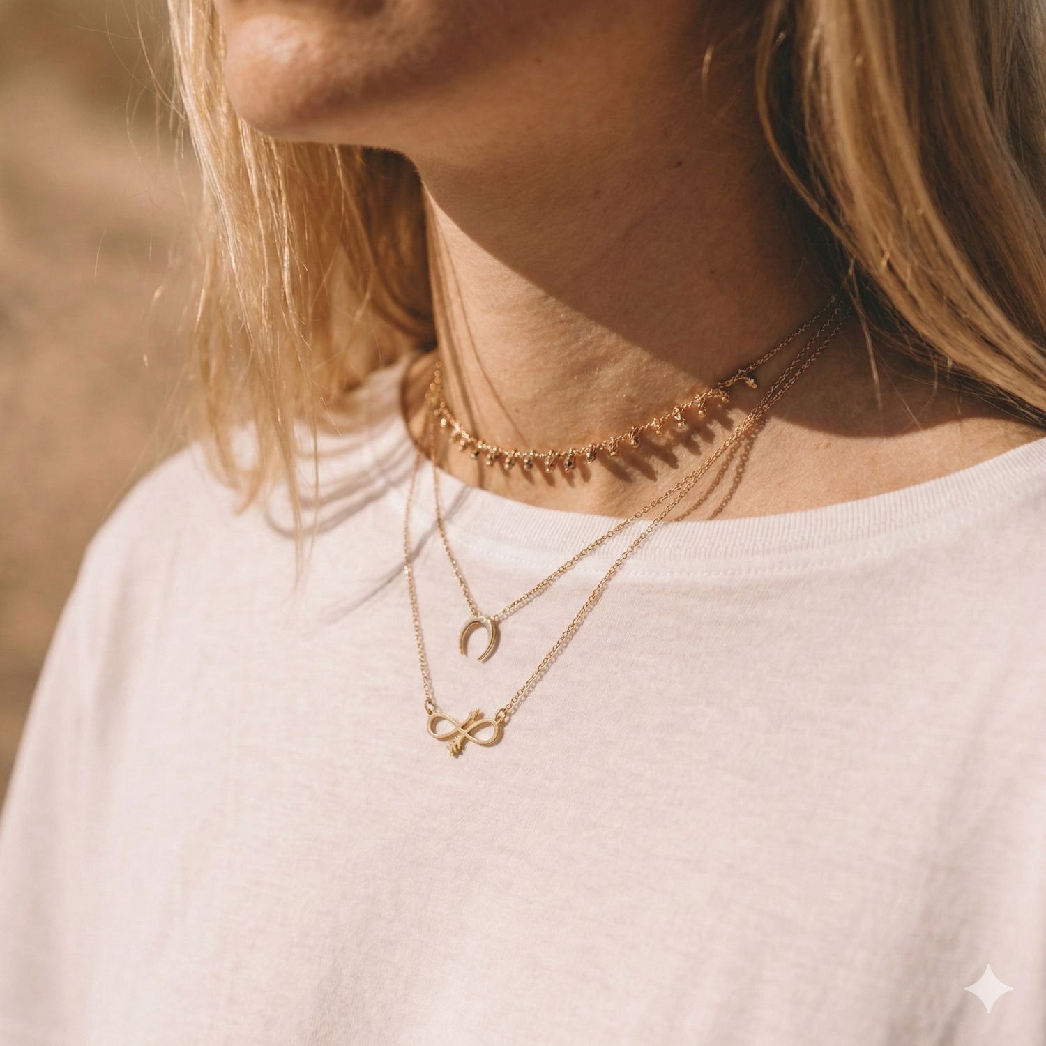 Collar “Una y Mil Veces” MALIN – Acero Gold