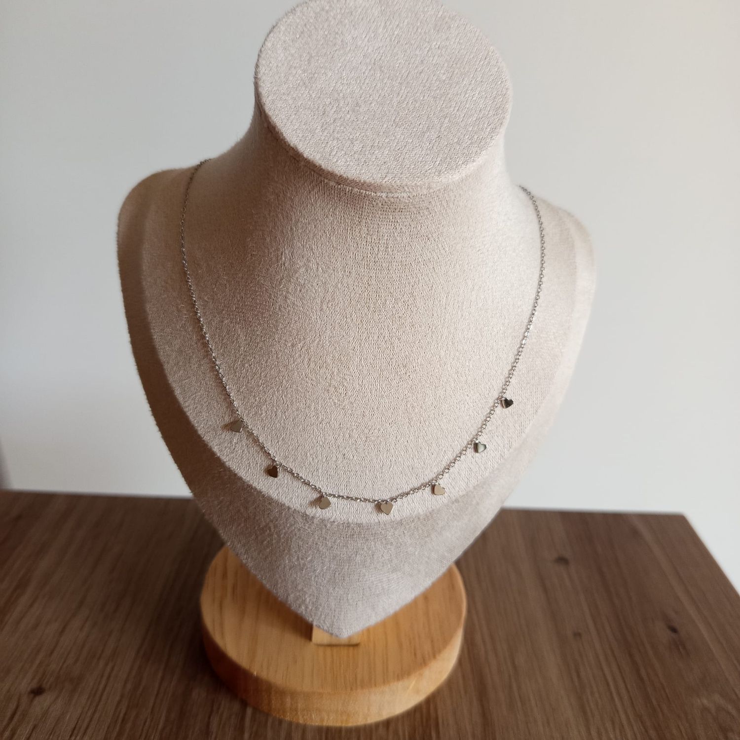 Collar Corazones – Acero Silver