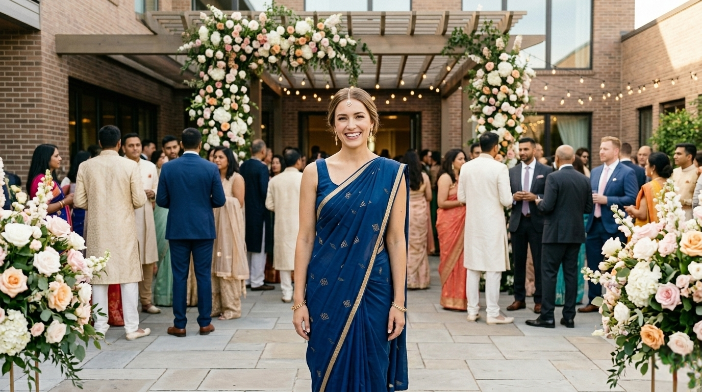 Best saree colors for wedding guests attending Indian weddings