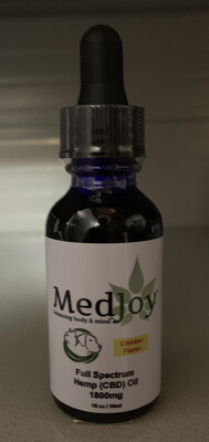 MedJoy™ 1800mg Full Spectrum CBD Oil For Pets Chicken Flavor