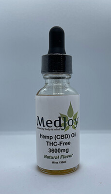 MedJoy™ 3600mg THC-Free CBD Oil Super Strength
