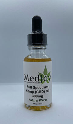 MedJoy™ 300mg Full Spectrum CBD Oil Natural Flavor