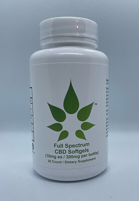 Full Spectrum 300mg CBD Oil Softgels