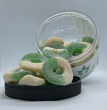 THC-FREE 2250mg CBD Sour Apple Gummy Rings