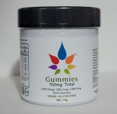 Vegan Gummies with 15mg CBD, 5mg CBG &amp; 5mg CBN