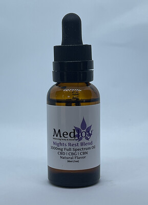 Nights Rest 3000mg Full Spectrum Oil (CBD, CBG, CBN) Natural Flavor