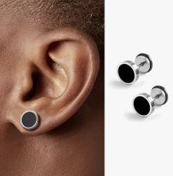 Kolczyk Męski Minimalistyczny Design Stal