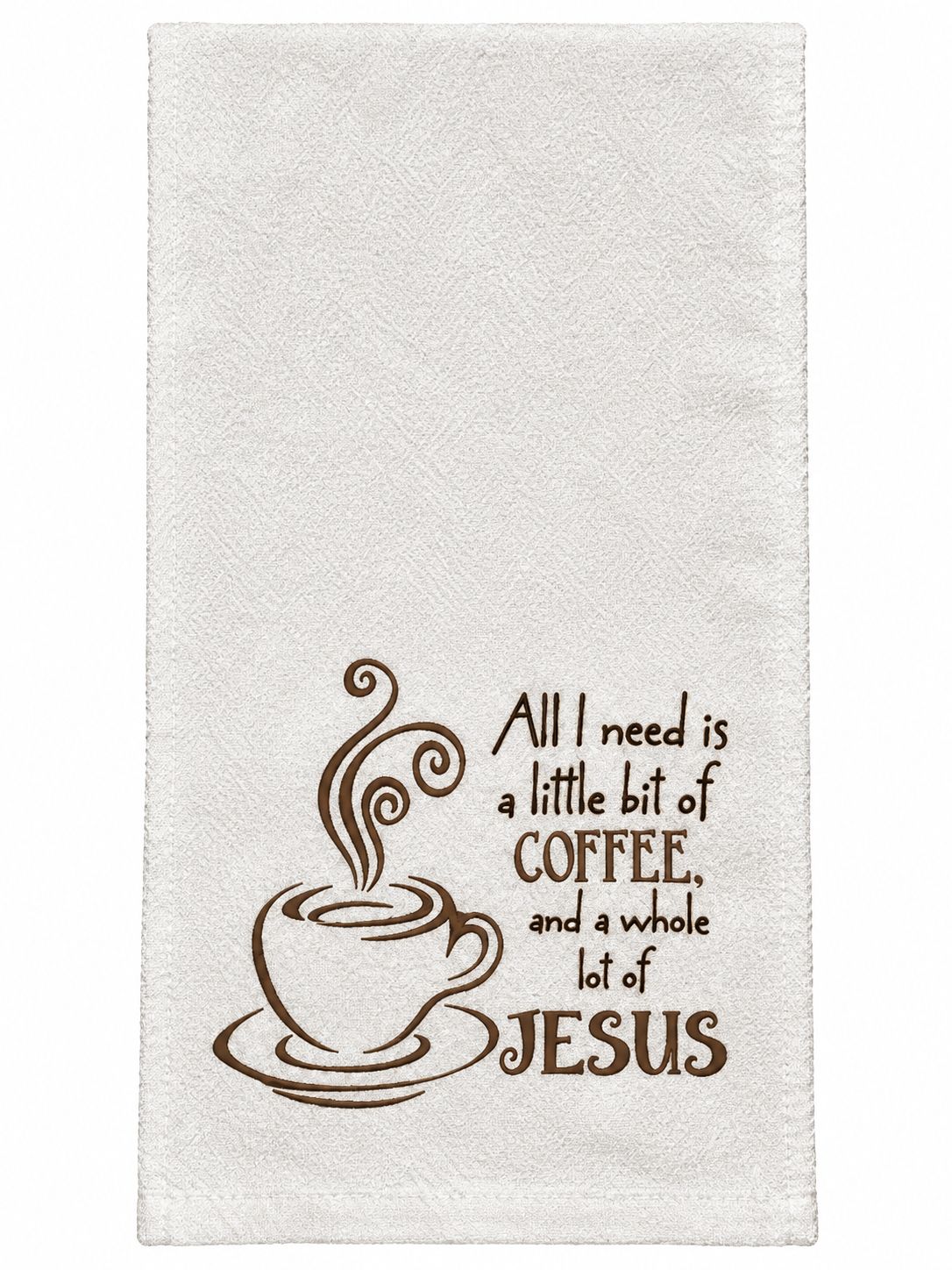 A Little Bit of Coffee Jesus Towel
