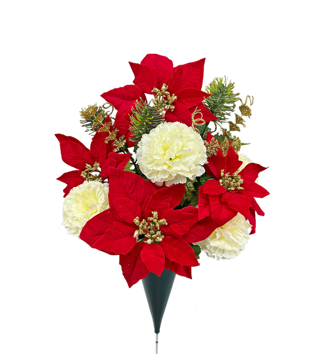 Christmas Artificial Floral Cone Vases