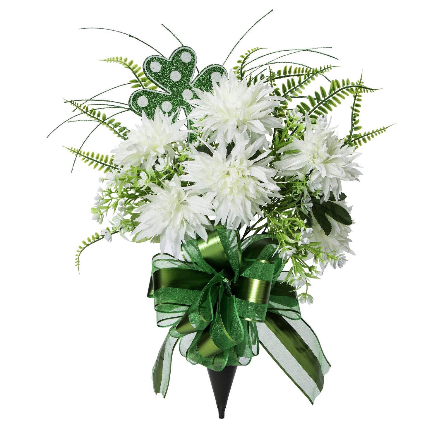St. Patty's  Artificial Floral Cone Vases