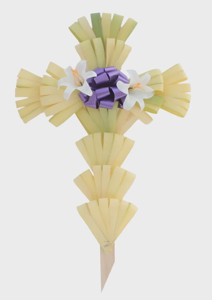 Easter Palm with Bow and Lilies