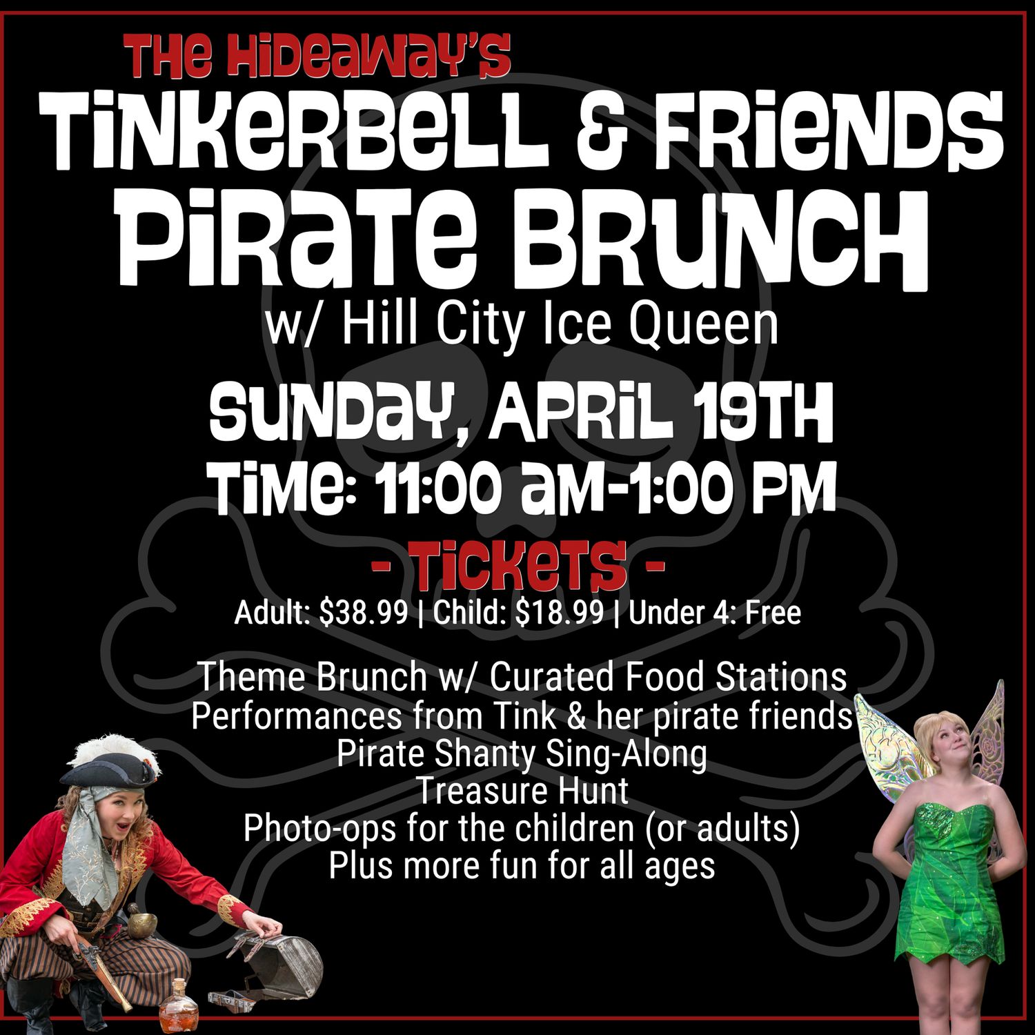 Tinkerbell & Friends Pirate Brunch—Under 4 Ticket Tinkerbell & Friends Pirate Brunch—Under 4 Ticket